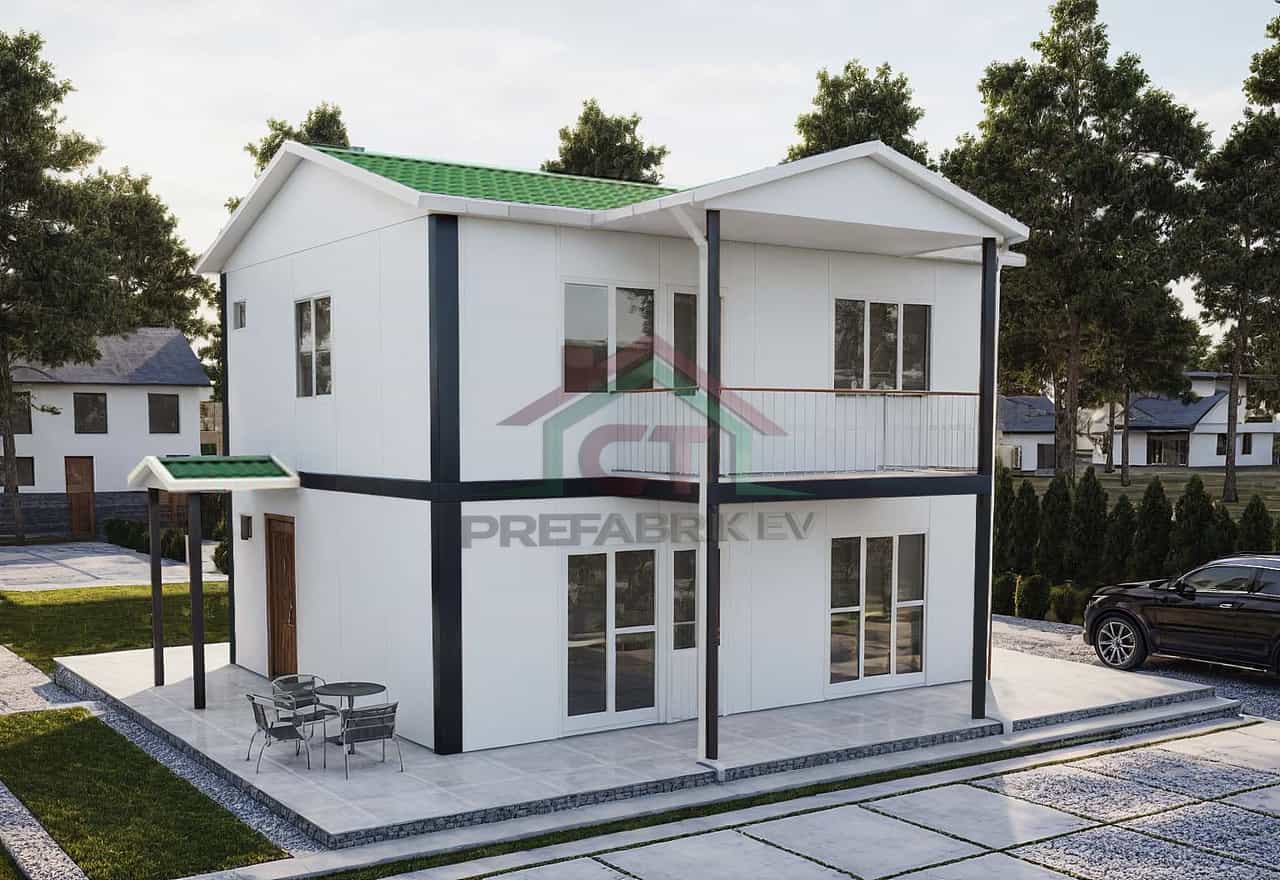 3+1 Çift Katlı Prefabrik Ev 114 m2 model