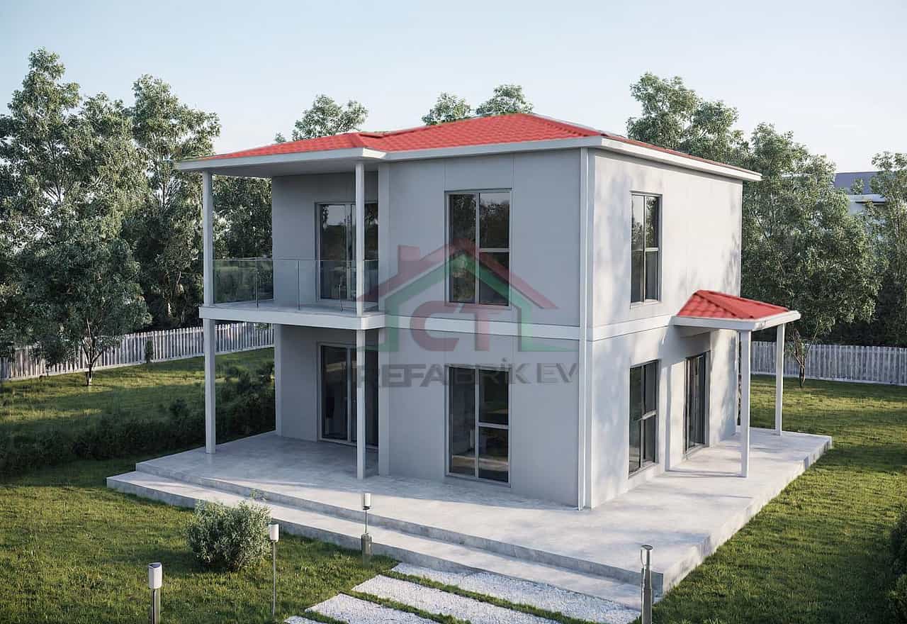 3+1 Çift Katlı Prefabrik Ev 118 m2 villa