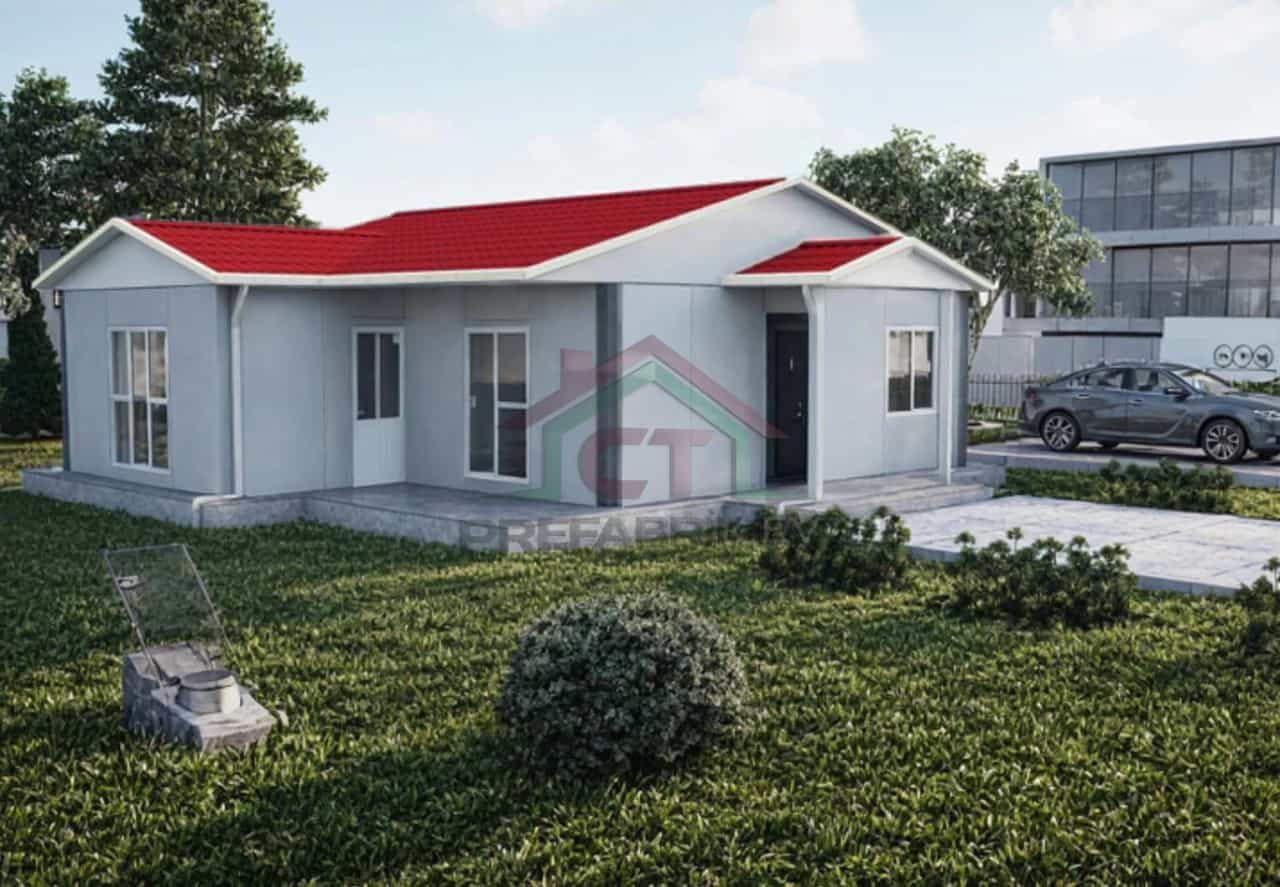 2+1 Tek Katlı Prefabrik Ev 77 m2 görsel
