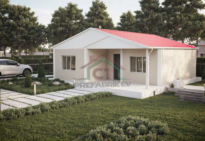 2+1 Tek Katlı Prefabrik Ev 84 m2 ev modeli