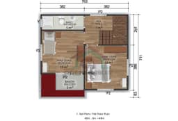 2+1 Çift Katlı Prefabrik Ev 100 m2 kat planı 2