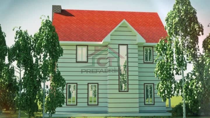 Çelik Ev 159m2 geniş 2