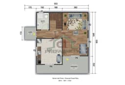 3+1 Çift Katlı Prefabrik Ev 131 m2 teknik 1