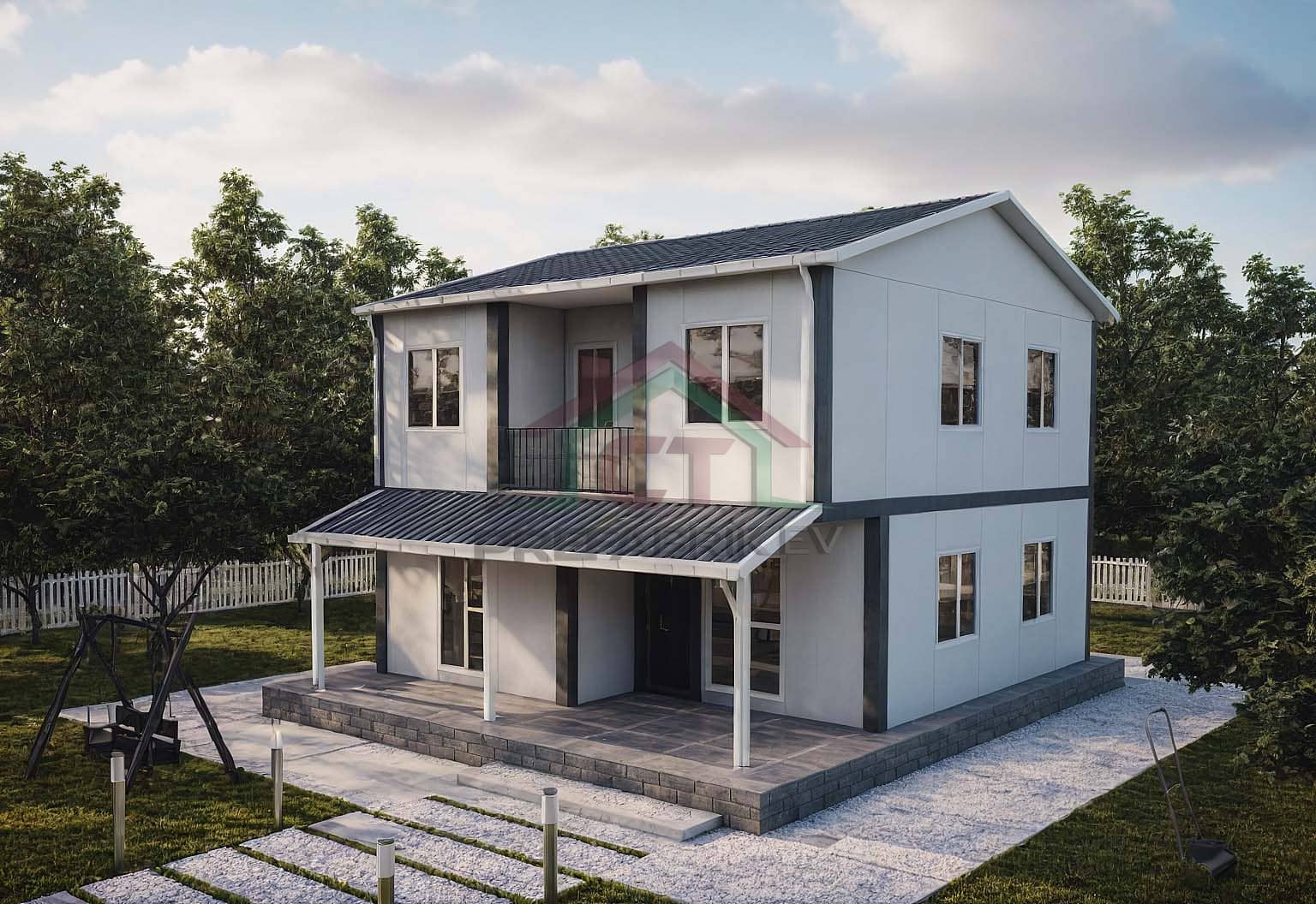 3+1 Çift Katlı Prefabrik Ev 131 m2 model