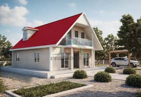 3+1 Çift Katlı Prefabrik Ev 134 m2 dış