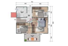 3+1 Çift Katlı Prefabrik Ev 114 m2 alt kat