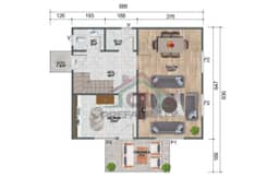 3+1 Çift Katlı Prefabrik Ev 114 m2 üst kat