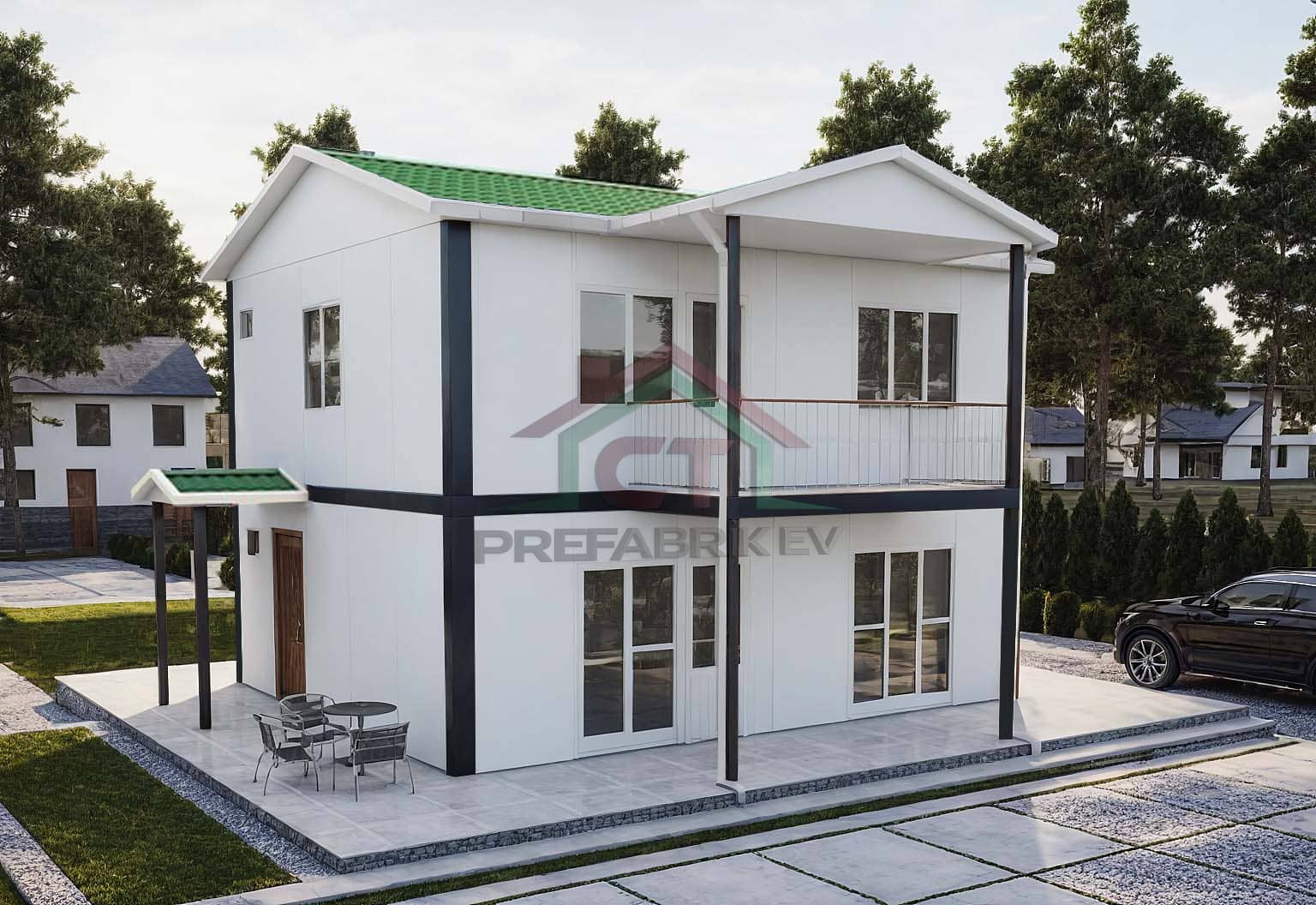 3+1 Çift Katlı Prefabrik Ev 114 m2 model
