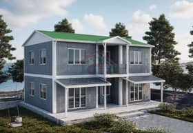 3+1 Çift Katlı Prefabrik Ev 158 m2 bina