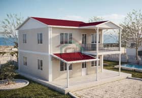 4+1 Çift Katlı Prefabrik Ev 149 m2 komple