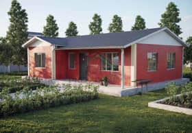 2+1 Tek Katlı Prefabrik Ev 78 m2 bina dışı