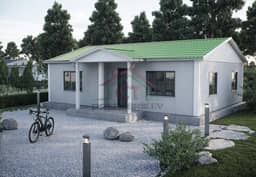 2+1 Tek Katlı Prefabrik Ev 81 m2 proje planı