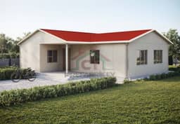 2+1 Tek Katlı Prefabrik Ev 93 m2 geniş tasarım