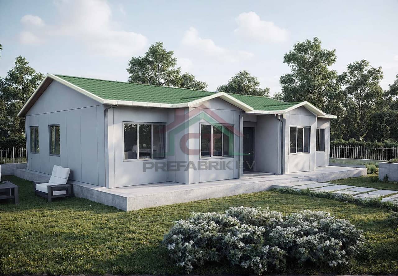 3+1 Tek Katlı Prefabrik Ev 112 m2 ana model