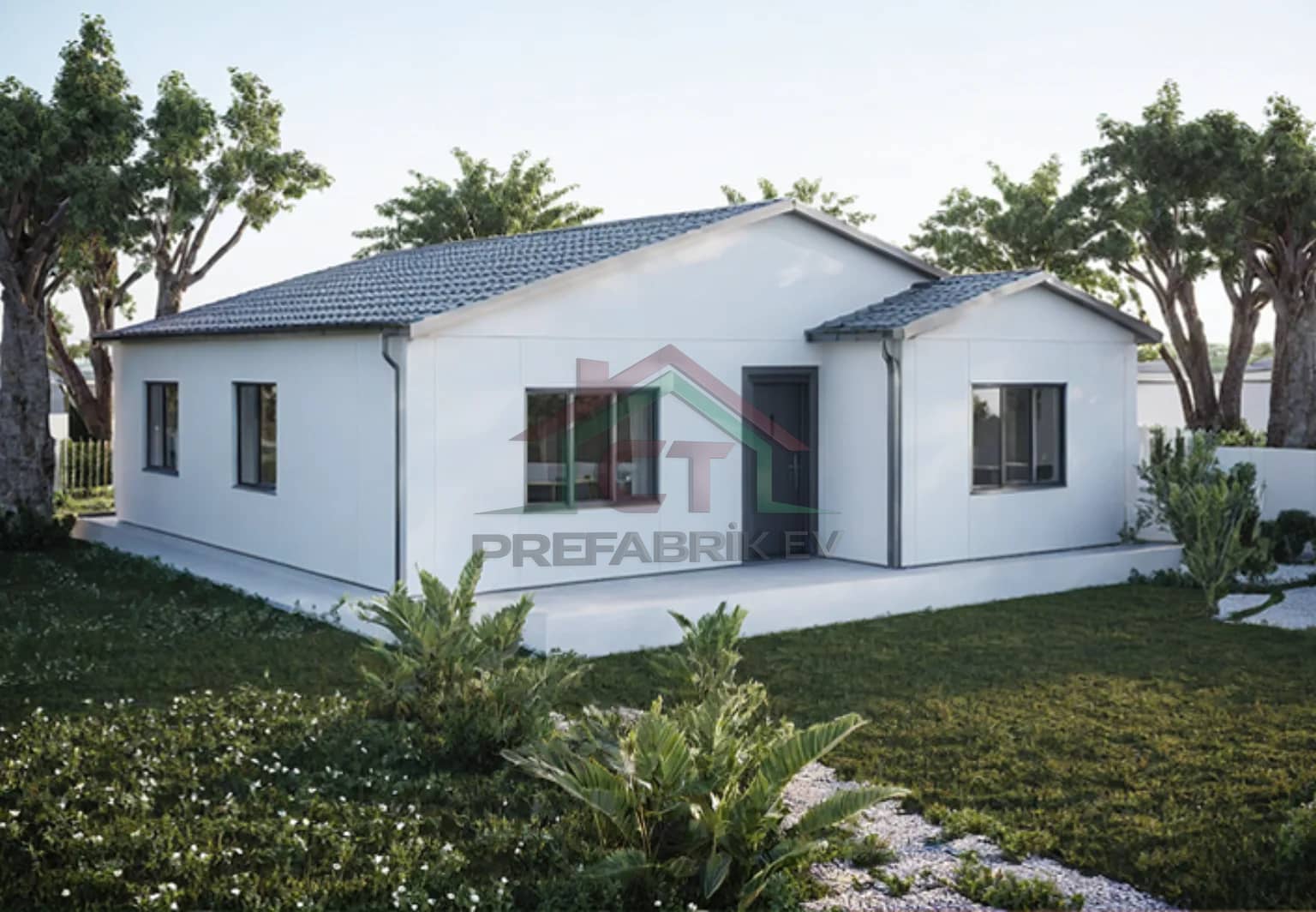 3+1 Tek Katlı Prefabrik Ev 86 m2 bina görsel