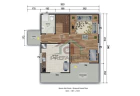 3+1 Çift Katlı Prefabrik Ev 131 m2 teknik 1