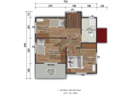 3+1 Çift Katlı Prefabrik Ev 118 m2 mimari 1