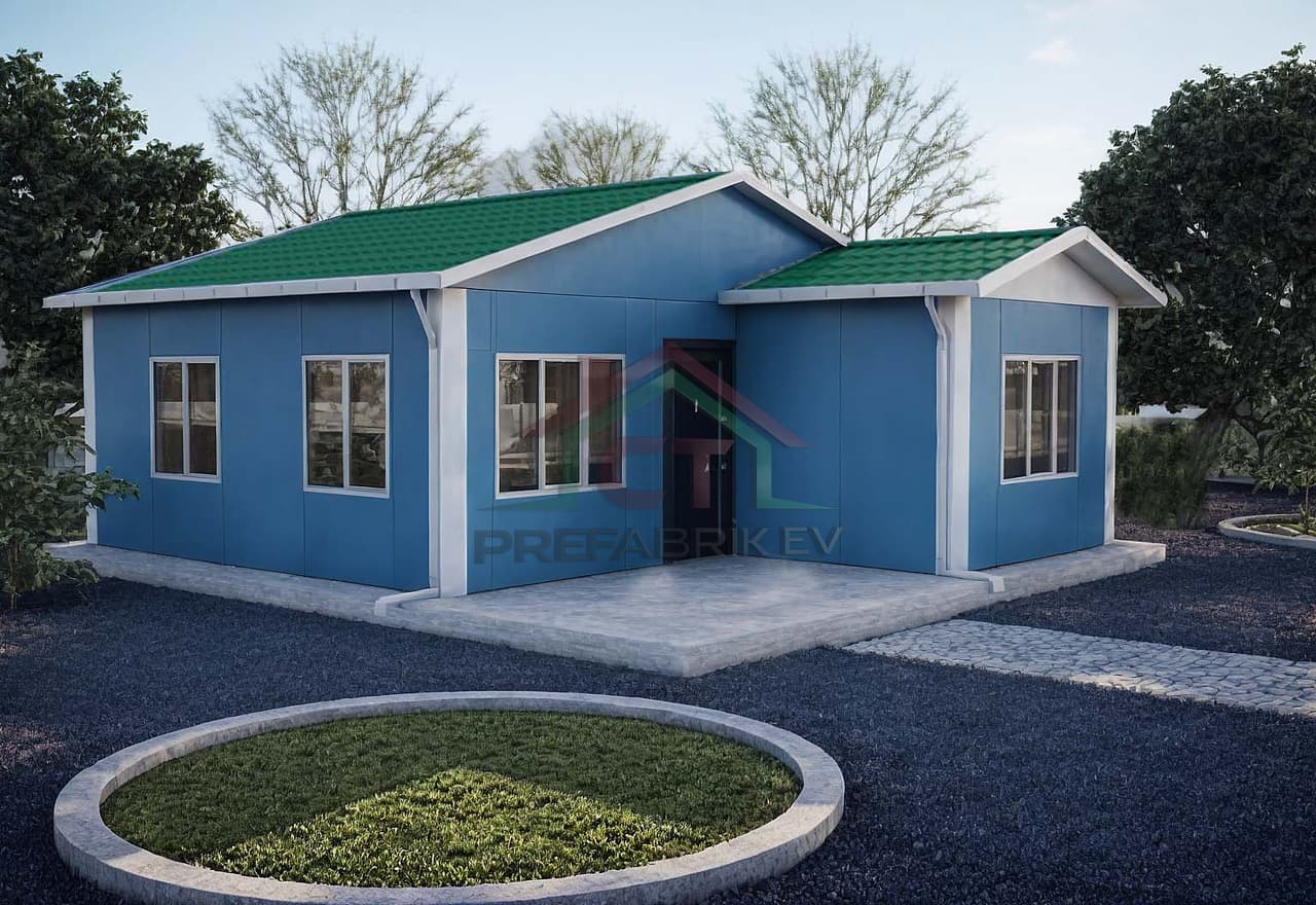1+1 Tek Katlı Prefabrik Ev 49 m2 dış cephe