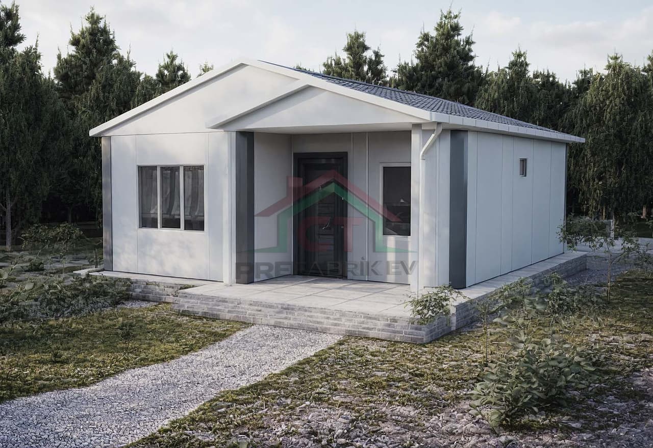 2+1 Tek Katlı Prefabrik Ev 53 m2 görünüş