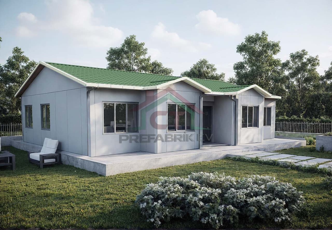 3+1 Tek Katlı Prefabrik Ev 112 m2 ana model