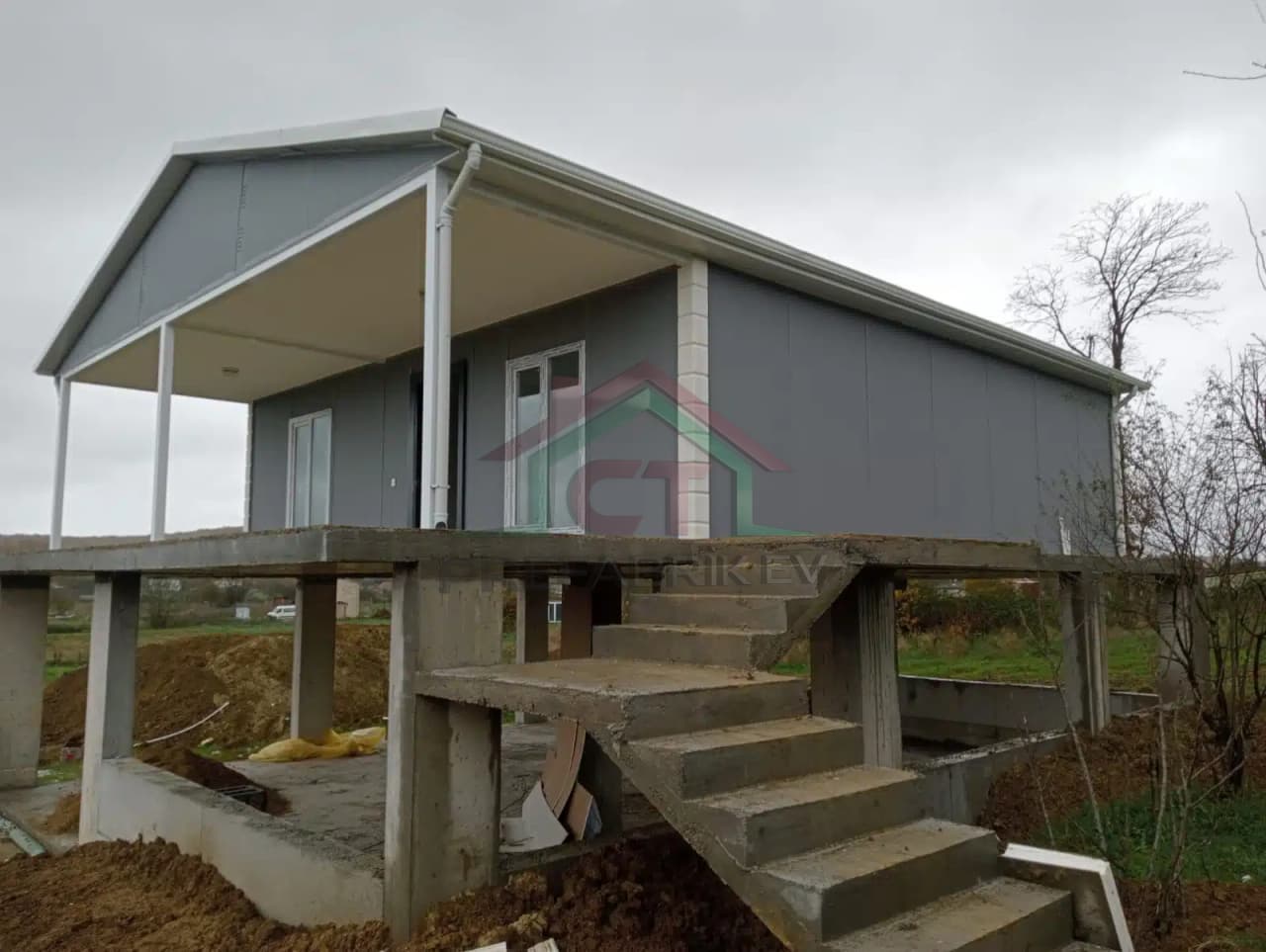 Kocaeli Tek Katlı Prefabrik Ev Projesi | 2+1 80 m2 prefabrik ev projesi Kocaeli görseli 1