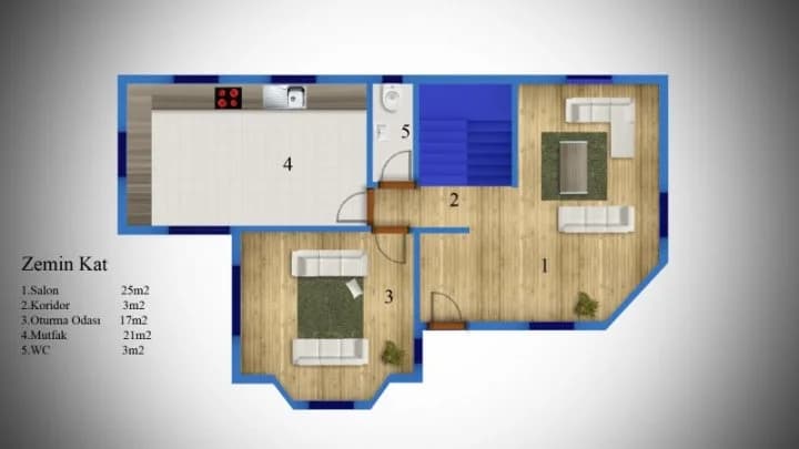 Çelik Ev 139m2 büyük ev 3