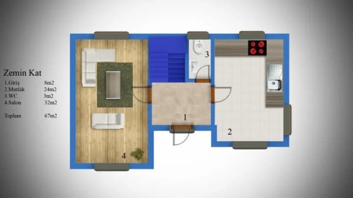 Çelik Ev 140m2 cephe 4