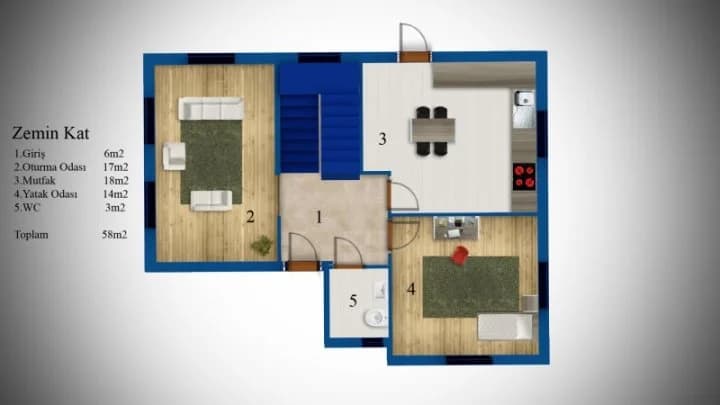 Çelik Ev 95m2 model 5