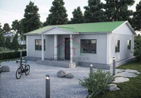2+1 Tek Katlı Prefabrik Ev 81 m2 proje planı